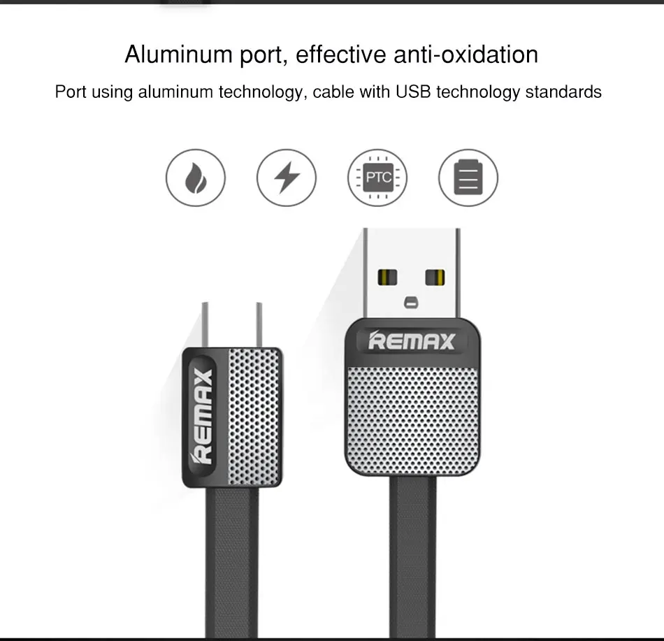 REMAX Тип C USB кабель для передачи данных плоский металлический зарядный кабель 2.1A Прочный USB C быстрая Зарядное устройство для подключения кабеля к кабелю для Xiaomi 4c/samsung S8/htc/mezu