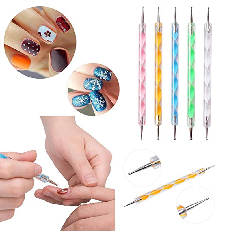 

33 PCS Mandala Dotting Tools Sets For Nail Art Painting Rocks Pen Stencil Embossing Pattern Clay Sculpting Craft Canvas Draw