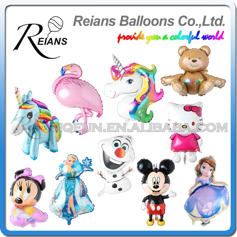 50pc Large Mickey unicorn Flamingo Cat Foil Balloon Cartoon Wedding Birthday Party Decoration Inflatable Air | Дом и сад