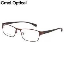 Gmei Оптический для мужчин Титан сплав оправа для очков для мужчин очки гибкие дужки ноги IP Гальваническое сплав очки Y2423