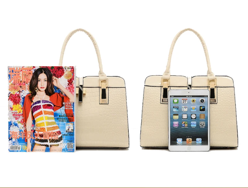 Women Handbag PU Leather Luxury Handbags Female Bags Designer Alligator Pattern Shoulder Bag Casual Lady Evening Bag Tote SS0396 (2)