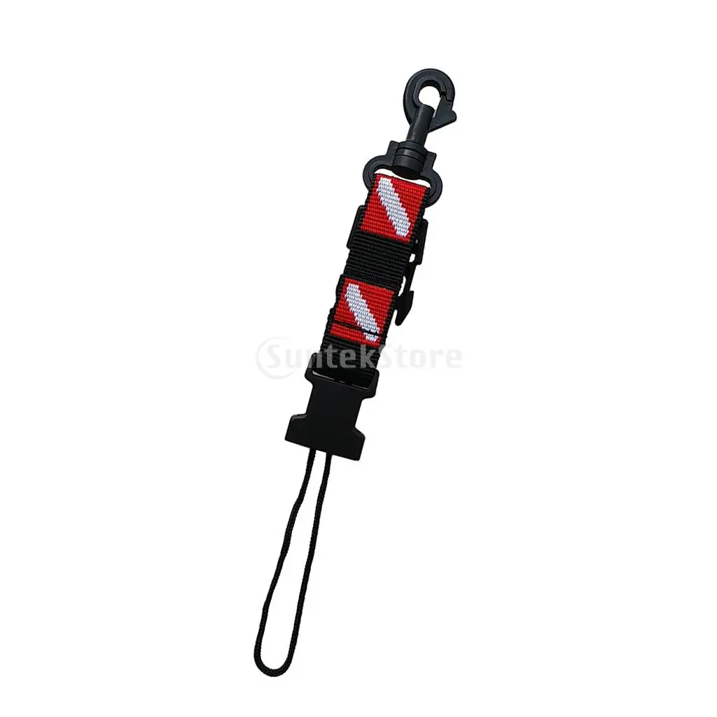 Dive Holder Lanyard Webbing Strap Clip for Scuba Diving Snorkeling BCD Camera, Light, Mouthpiece, Fin, Mask Gear Accessories
