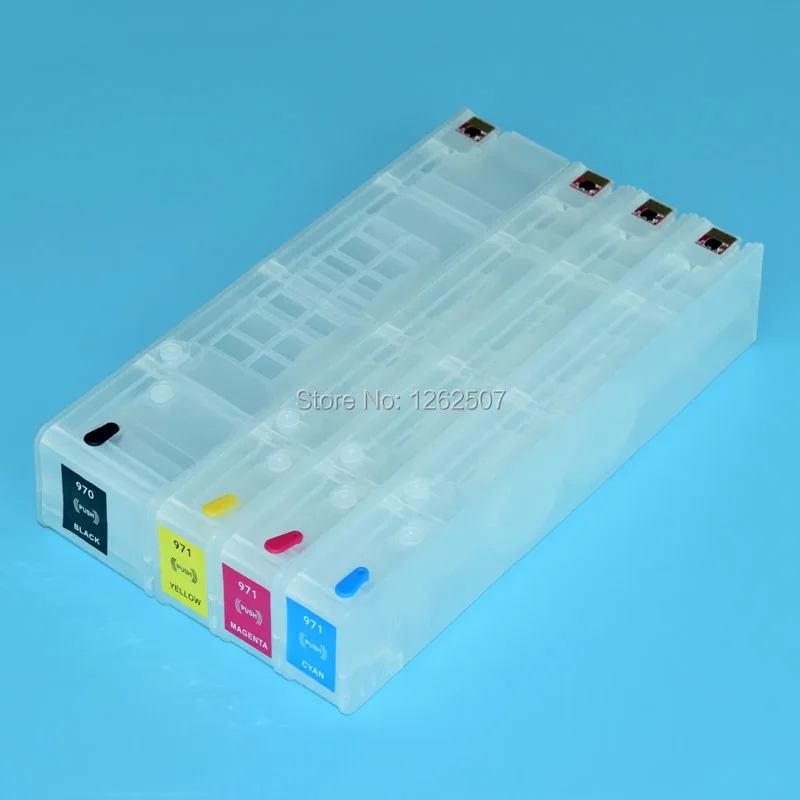 

Free shipping! Show ink level chips 970XL 971XL empty refillable ink cartridge For HP 970 971 for hp x451 x551 x476 Printers