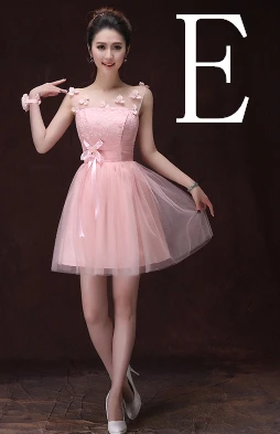 Платья для девочек размера xl, розовый кружевной топ-светильник для подружки невесты, Подростковый наряд подружки невесты со шнуровкой на спине, платье подружки невесты с бантом B3385 - Цвет: E