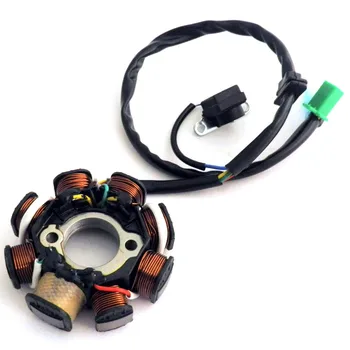 

DC Ignition Stator Magneto Coil Generator 8 Poles for GY6 150cc 125cc Chinese Scooter Moped ATV Quad Pocket Bike