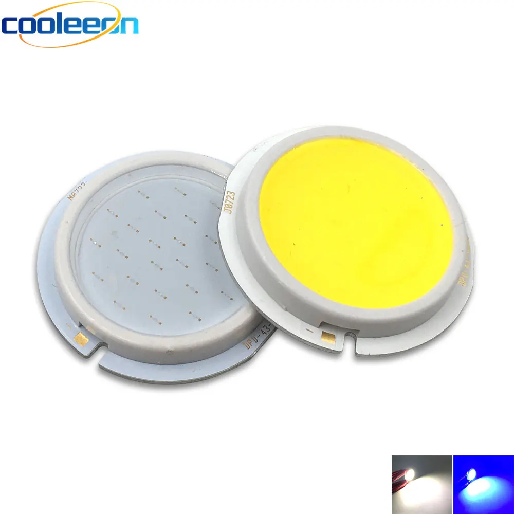 

5pcs 43mm Diameter Round LED COB Chip 5W Natural White Blue Color Lighting Source for Spotlights Downlight DIY LED Lamps DC 15V