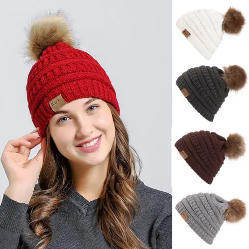 womens large bobble hat