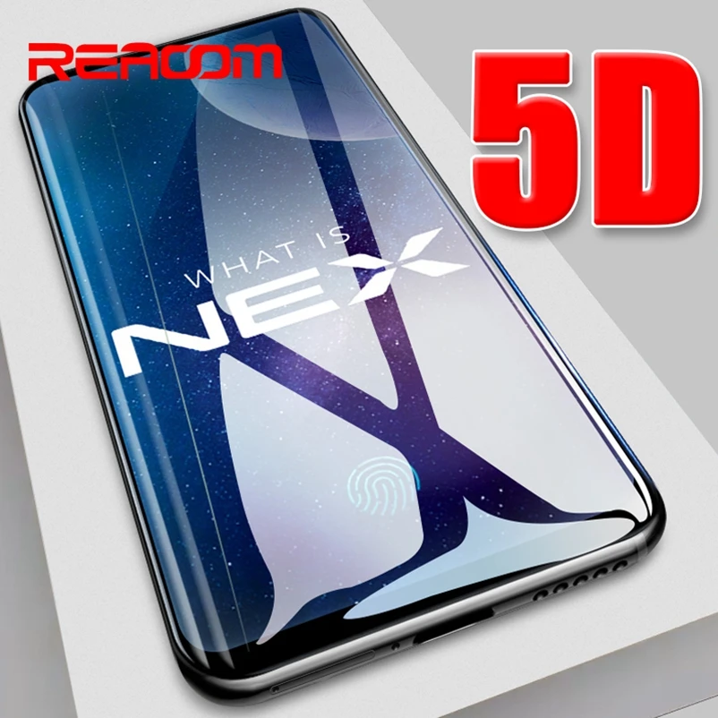 Tempered Glass for VIVO Nex Protective Full Cover Screen Protector X20 Plus X21 X23 V11 V9 Curved Edge Film | Мобильные телефоны и