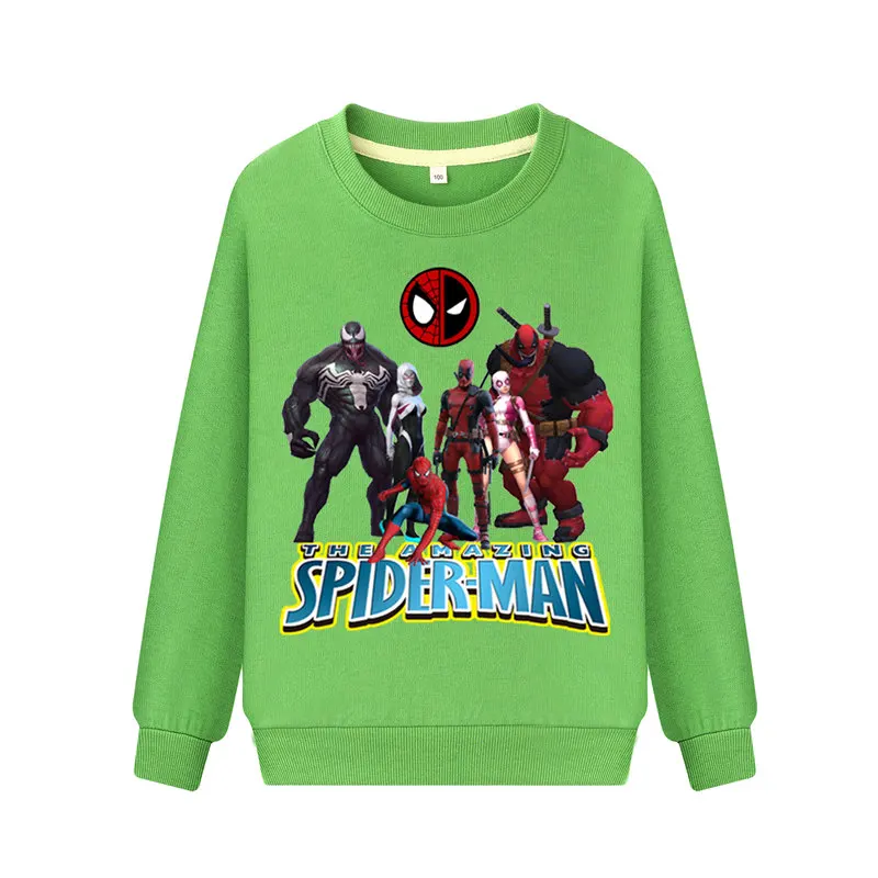 Girl Autumn Spring Cute Pink Hoodies Costume Children Cartoon Spiderman Print Sweatshirts Clothing Kids Boys Casual Hoodie WK130 (1)