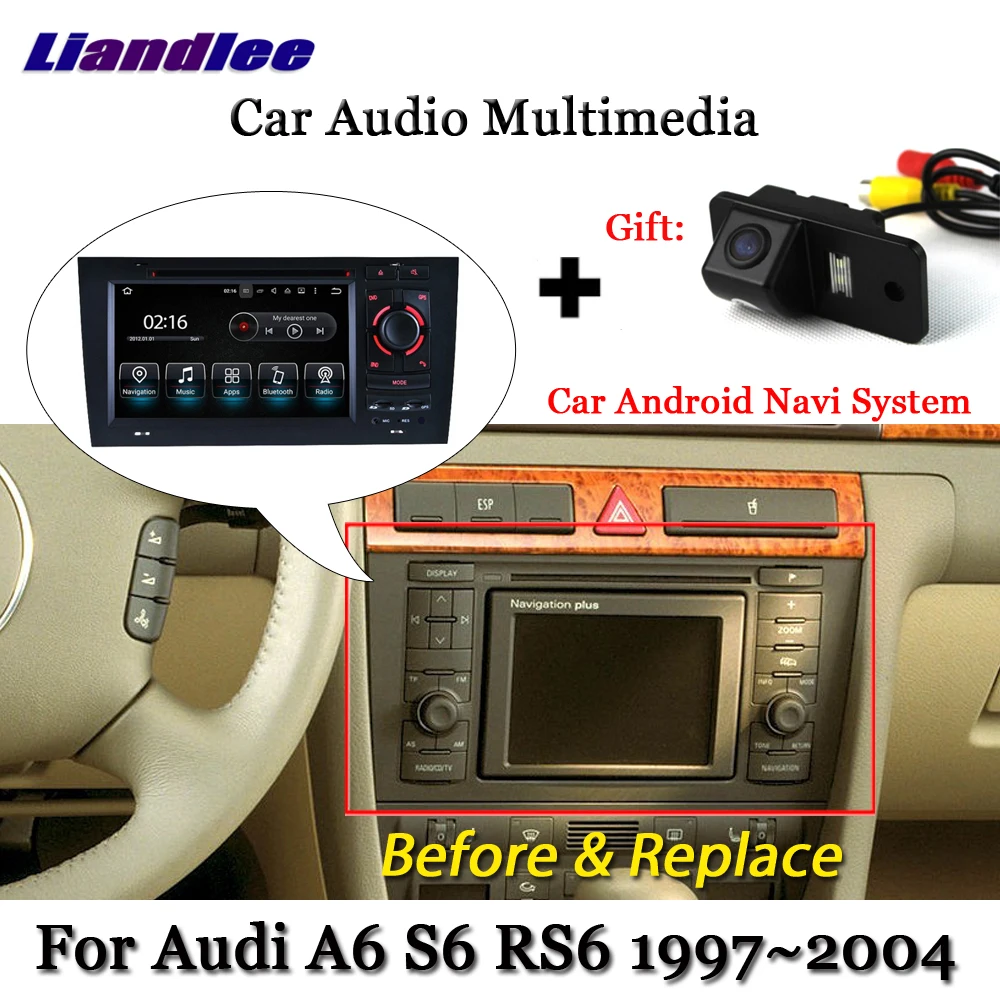 Liandlee автомобильная система Android для Audi A6 S6 RS6 C5 1997~ 2004 Радио DVD tv Carplay камера gps Navi Навигация BT экран мультимедиа