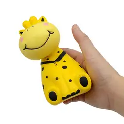 Мягкие симпатичные изысканный "Веселый Жираф" очень медленно принимает начальную форму нарастающее при сжатии Давление игрушка для снятия