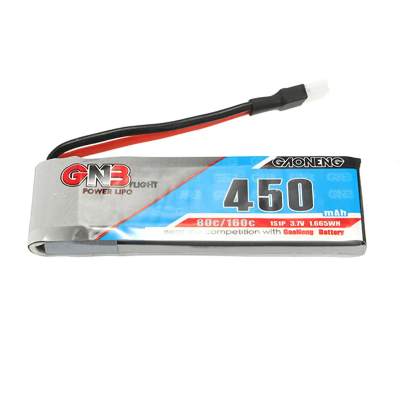 Аккумуляторная батарея Gaoneng 3,7 V 3,8 V 450mAh 1S 80C 160C Lipo с белой вилкой для RC FPV Racing Cine Whoop BetaFPV Drone