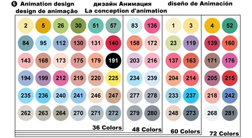FINECOLOUR 36 48 60 72 цвета двуглавый Эскиз маркер ручка архитектура на спиртовой основе искусство маркеры набор манга рисунок - Цвет: 60 animation design