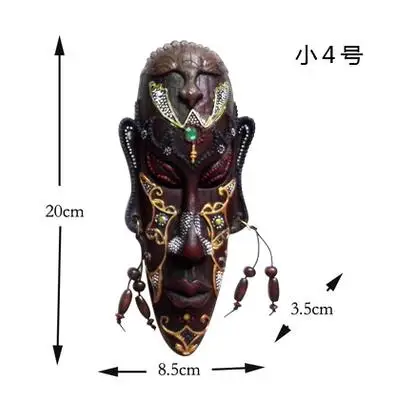 Африканский персонаж маска орнамент украшение стены креативная Стена ретро Ностальгический Бар Настенные декорации - Цвет: S4