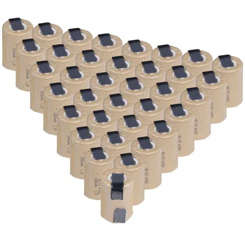 

global shipping real capacity 36 pcs 4/5SC battery 1.2V SUBC batteries rechargeable 1200mah flat top for hitachi for bosch