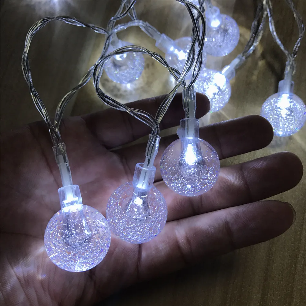 4M Globe Festoon Ball LED String Light Warm White Fairy Holiday Light For Party Christmas Wedding Decoration Battery Operated 4M Globe Festoon Ball LED String Light Warm White Fairy Holiday Light For Party Christmas Wedding Decoration Battery Operated