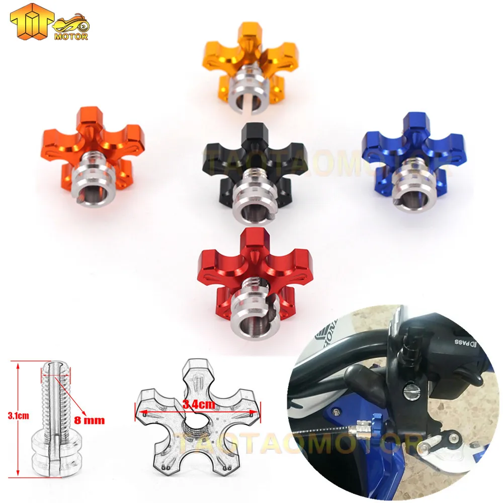 5 colors Motorcycle CNC Billet Clutch Cable Wire Adjuster Screw M8*1.25 For YAMAHa YZF R125