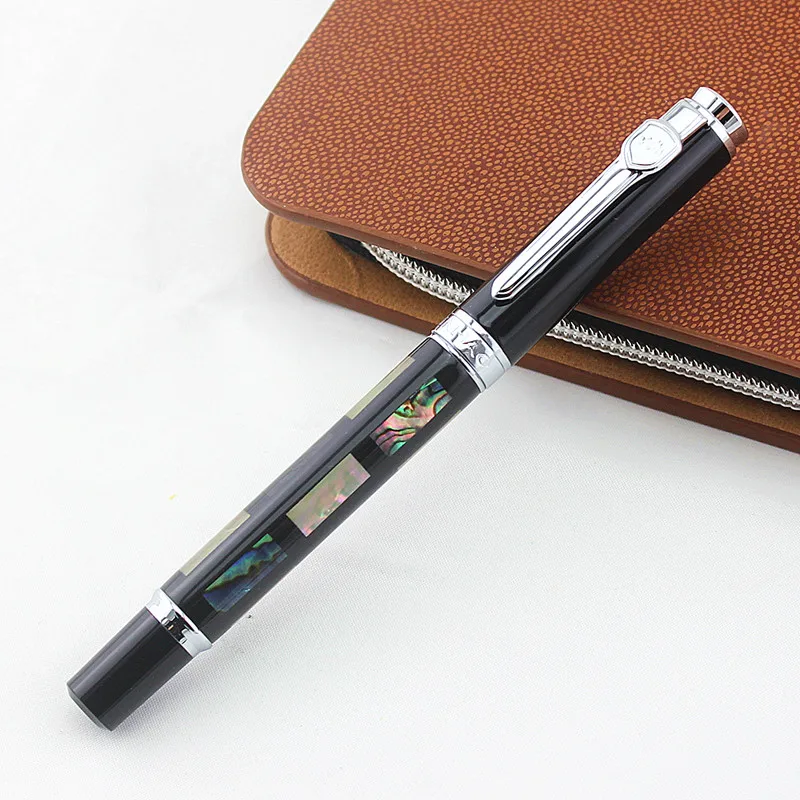 

Jinhao 8802 Rollerball Pen Deep Sea Bright Pearl Shell Writing Signature Pen with Ink Refill, Business Office School Supplies