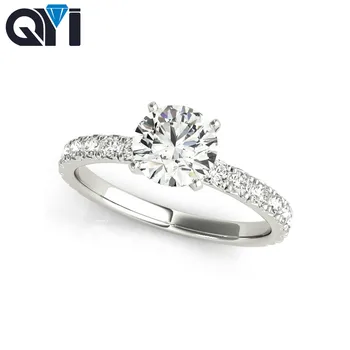 

QYI 925 Sterling Silver Simulated diamond Wedding Ring For Women Engagement Band Solitaire Fashionable Jewelry