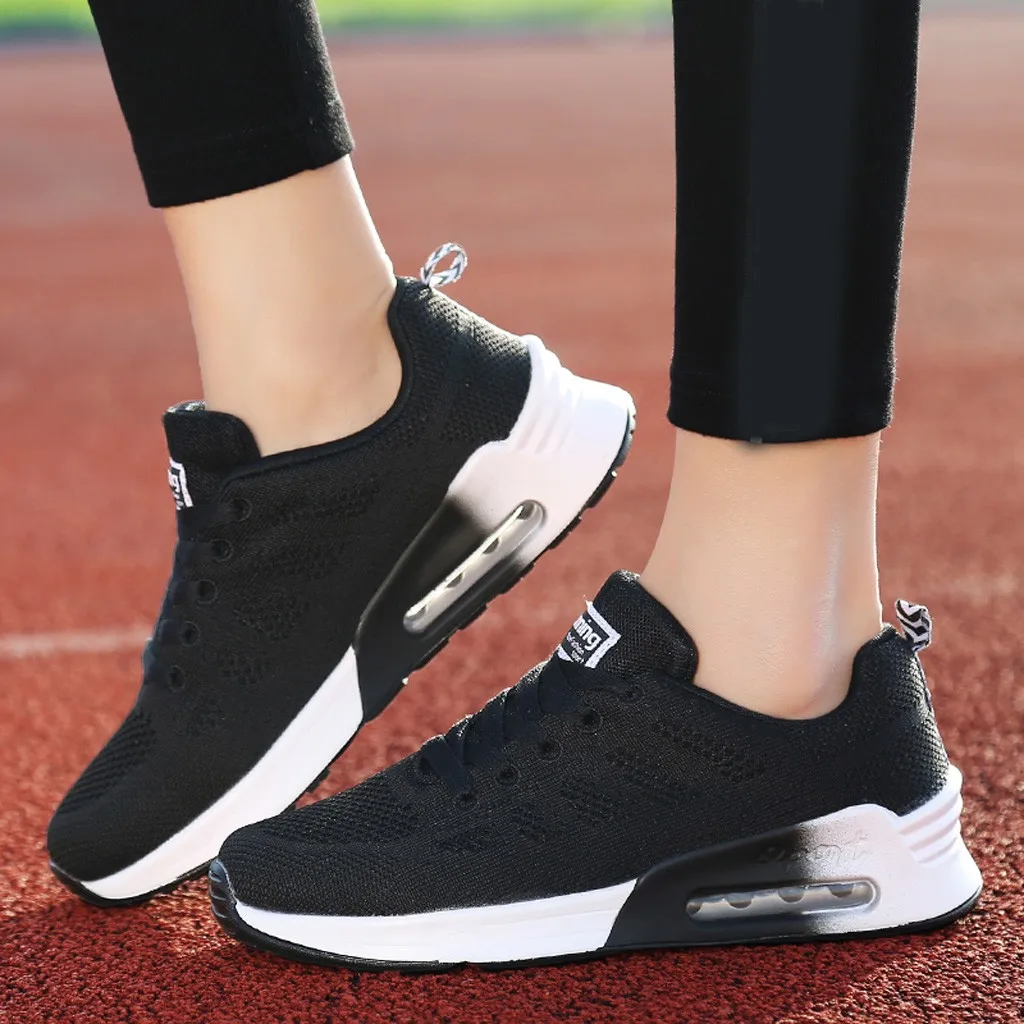 

KANCOOLD Women's Flying Weaving Mesh Sneakers Fashion Casual Student Running Shoes Increasing Wear-resistant Footwear
