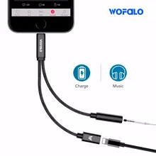 aux splitter 2 in 1 double lightn to headphone 3.5mm splitter adapter charge and headphone audio for iphone 7 8 plus iphone X