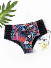 

FBS 2018 High Waist Swimming Trunks Women Print Summer Beach Swimsuit