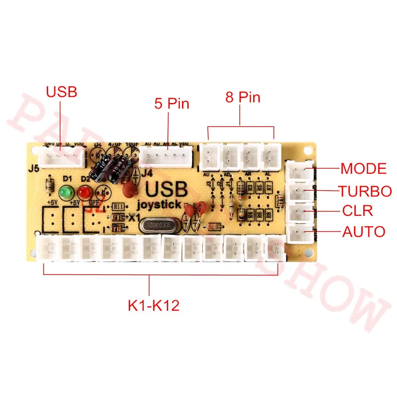 1 шт./лот нулевой задержки USB энкодер джойстик для ПК и кнопки для MAME& Fighting Stick управления DIY аркадная игра набор деталей