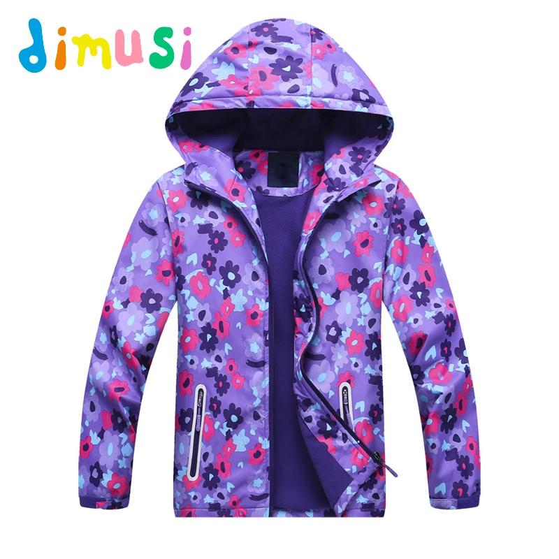  DIMUSI Winter Girl's Bomber Jackets Fashion Fleece Cotton Thick Coats Baby Girls Outwear Windbreake