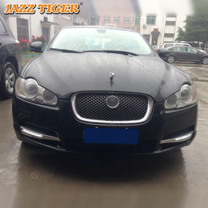 Для Jaguar XF 2008 2009 2010 высокая яркость 12V Водонепроницаемый светодиодный DRL Габаритные огни противотуманных фар