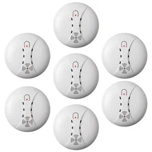 KERUI, 7 шт., 433 МГц, Высокочувствительный автономный детектор дыма, датчик пожарной сигнализации для внутреннего дома, безопасность сада, охранная сигнализация, DC 9 в