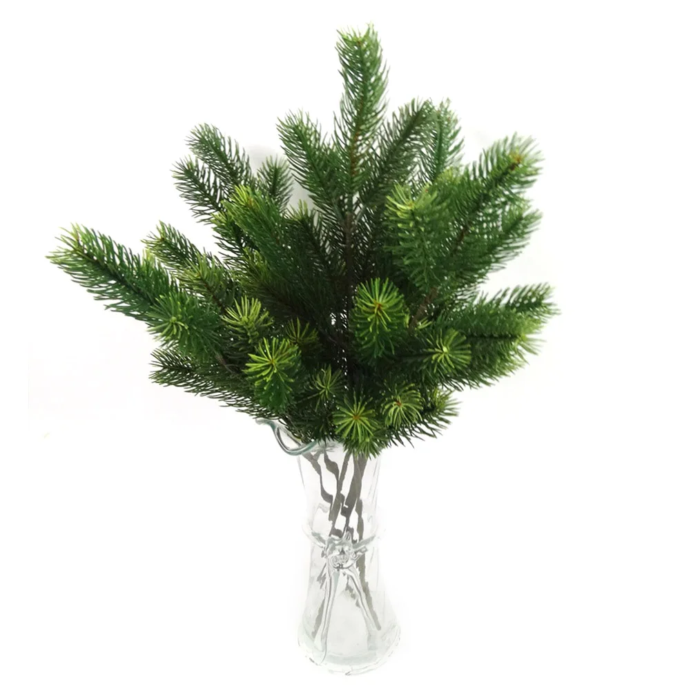 

New Artificial Plants Pine Branches Christmas Tree Wedding Decorations DIY Handcraft Accessories Children Gift Bouquet 48cm