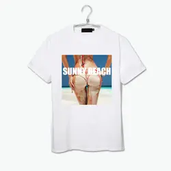 Солнечный пляж сексуальные девушки HD печати Мужчины Женщины винтажная модная футболка Уличная одежда лето
