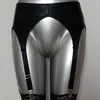Women Black Wet Look Gothic Fetish 6 Wide Straps Metal Buckles Sexy Garter Belt For Stockings Suspenders ► Photo 3/6