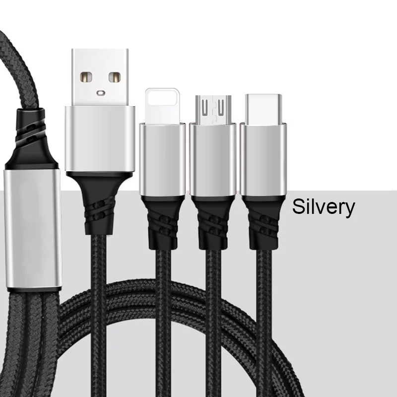 2/3 в 1 кабель зарядного устройства для iPhone 6 S 6 S 5 SE 7 8 Plus X XR XS Max Micro usb type C для huawei Android 3 в 1 короткий длинный провод шнур