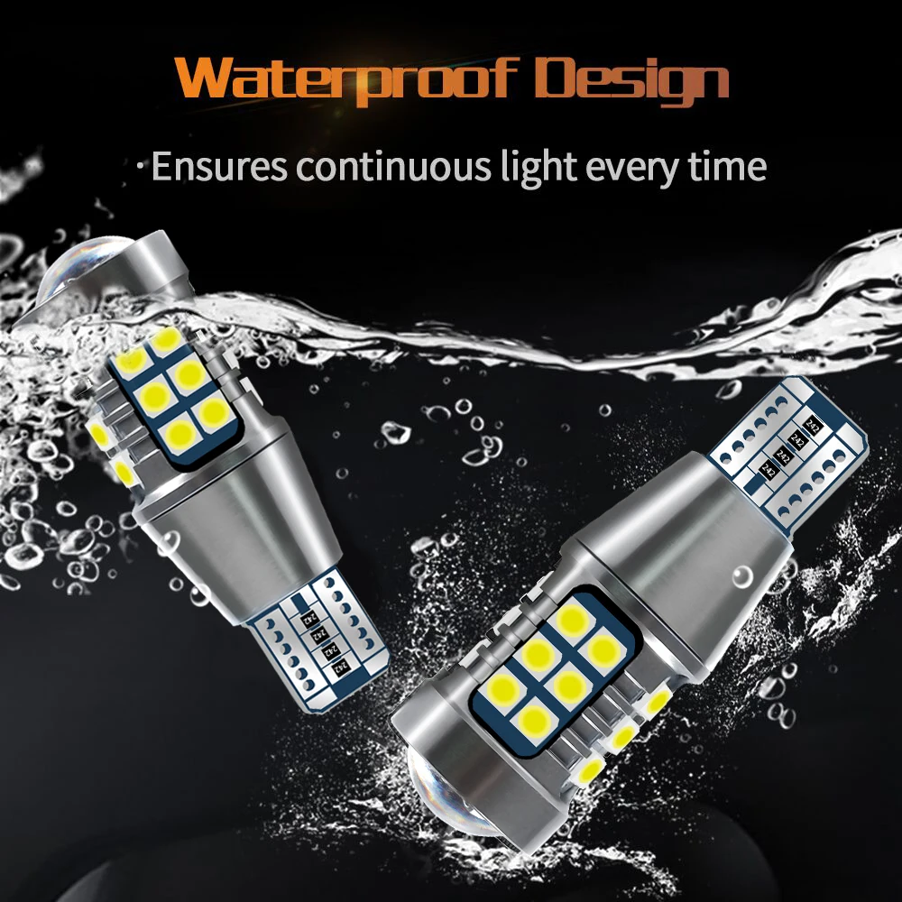 2 шт. Автомобильные светодиодные лампы Canbus T15 W16W 3030SMD для BMW E60 E90 E87 E46 F20 E36 F30 F10 E39 X5