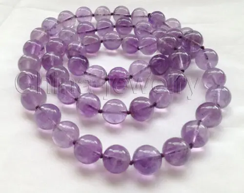 shipping&gt &gt&gt&gtBeautiful AAA 32&quot 14mm natural perfect round amethyst necklace 6.07 | Украшения и аксессуары