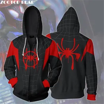 

EU Size Zipper Red Spider 3D Print Marvel Sweatshirt Streatwear Fashion Casual Men Pullover Zipper ZOOTOP BEAR