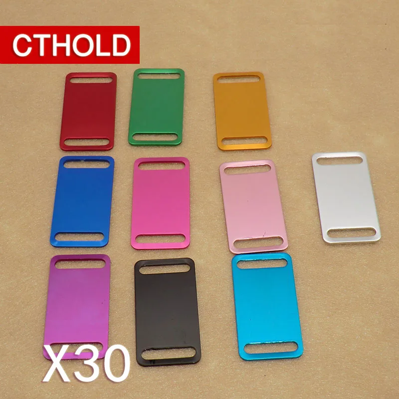 

CTHOLD 30pcs rectangle Customized Dog Tag Name Phone new Pet ID Tag Personalized Cat Tag Engraved Dog Collars Pet blank Id Card