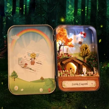 Box Secret DIY Кукольный дом Miniatura с мебельным кроликом кронштейн креативная тема дизайн игрушки для детей моя мечта Летающий T002# E