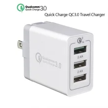 США Plug Quick Charge 3 USB выход, адаптер быстрой зарядки телефона, совместимый США Япония Канада Бразилия и т. д