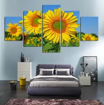 

HD Sunflower Flower Oli Painting Coloring by Number On Canvas for sitting room the bedroom art wall home decor