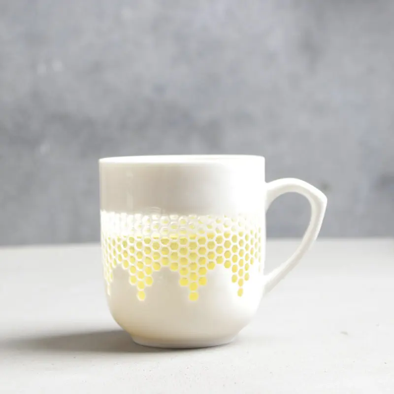

Ceramic Mug Office Cup Creative Large Capacity Linglong Empty 360ML