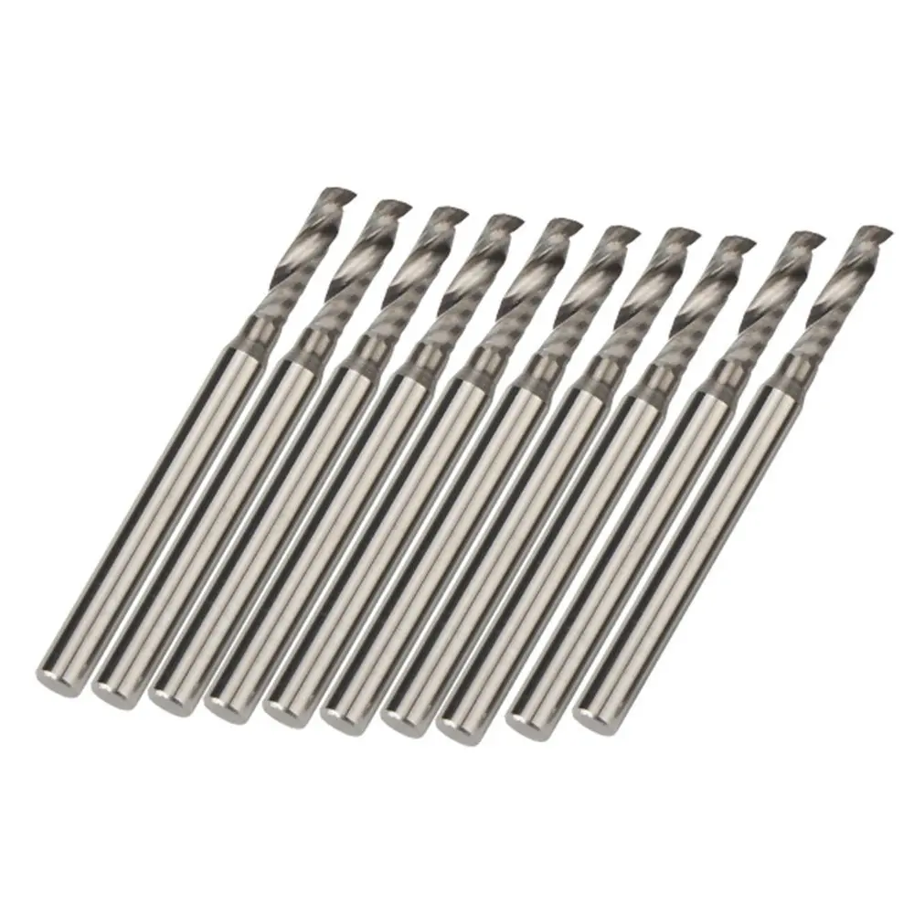 

2.5x10mm Cutting Carbide Single Flute CNC Cutter End Mill Tools Pack of 10