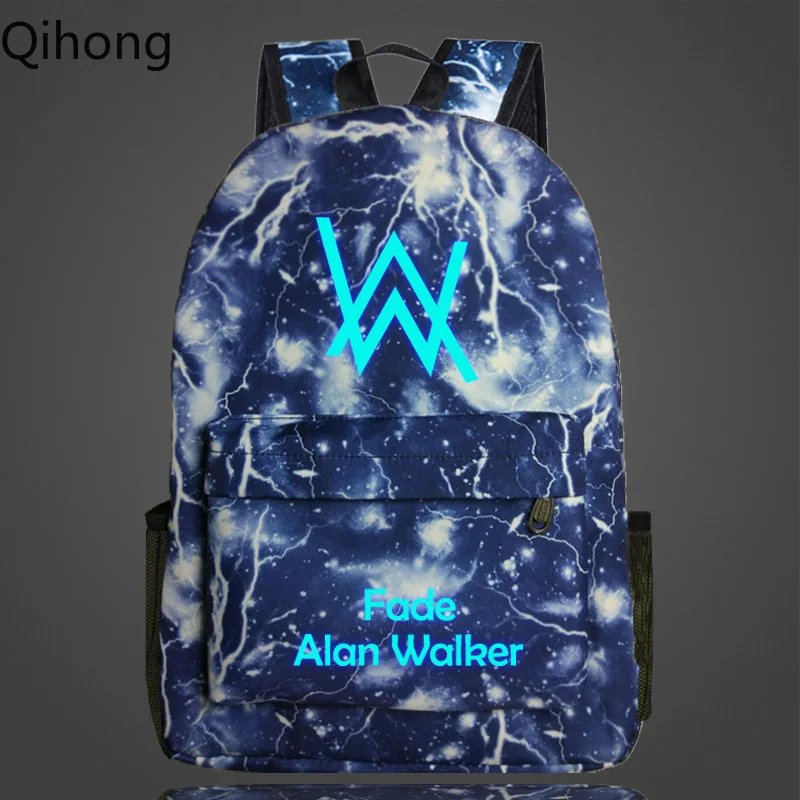

Glow in the Dark Alan Walker Faded Music School Bag Noctilucous Luminous Backpack Student Bag Notebook Backpack Daily Backpack 9