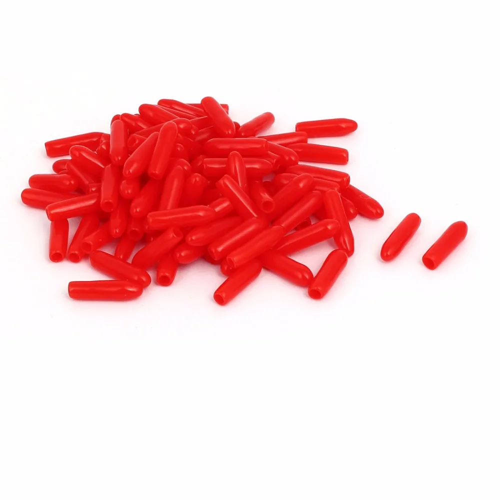 uxcell 100Pcs 6mm Inner Dia PE Plastic End Cap Bolt Thread Protector Tube Cover