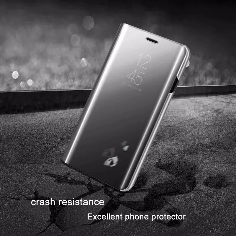 

Luxury Smart Mirror Clear View Case for Samsung Galaxy A5 A6 A7 A8 J3 J4 J6 J7 J8 J2 pro 2018 S6 S7 Edge S8 S9 Plus Phone Cover