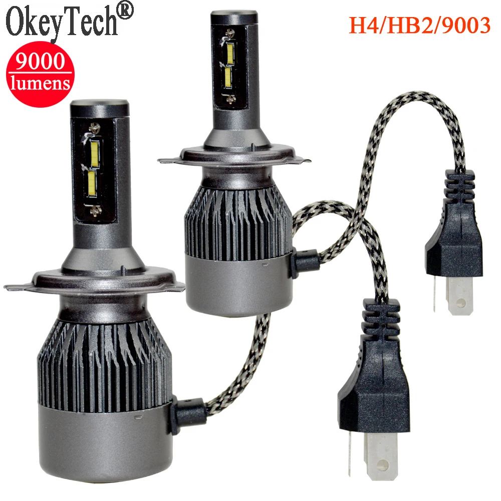 2Pcs/Set CSP LED Car Headlight Super Bright Bulbs Hi Lo Single Beam 80W
