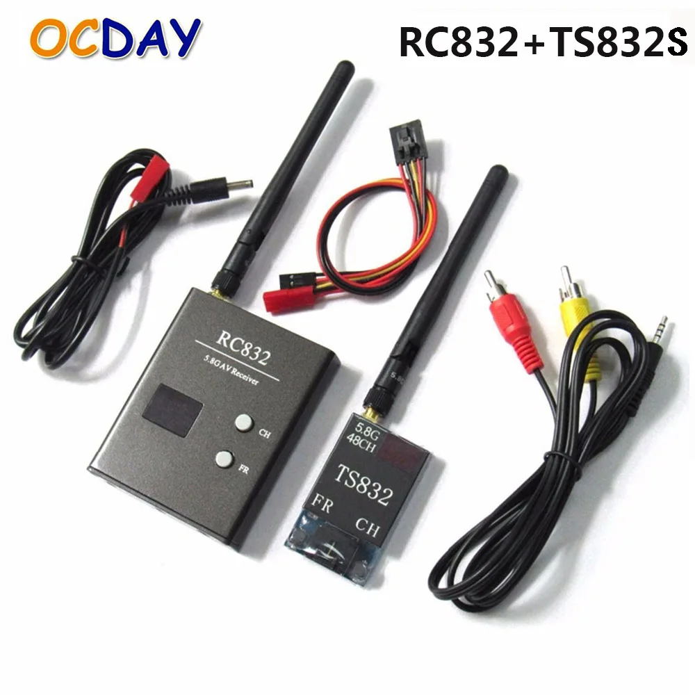 

TS832 RC832 Boscam 5.8G 48CH 600mW FPV Transmitter Receiver Combo AV VTX RX Set 7.4-16V For FPV Multicopter