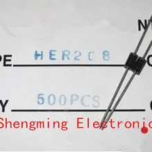 100 шт. HER208 2A 1000 V Супербыстрое восстановление диод