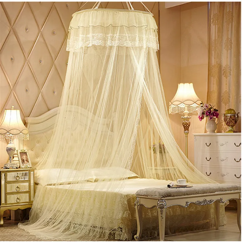 Розовая Роскошная москитная сетка-балдахин для двойной кровати романтическая кружевная кровать для принцессы сетка Студенческая насекомое летняя подвесная сетка балдахин-сетка